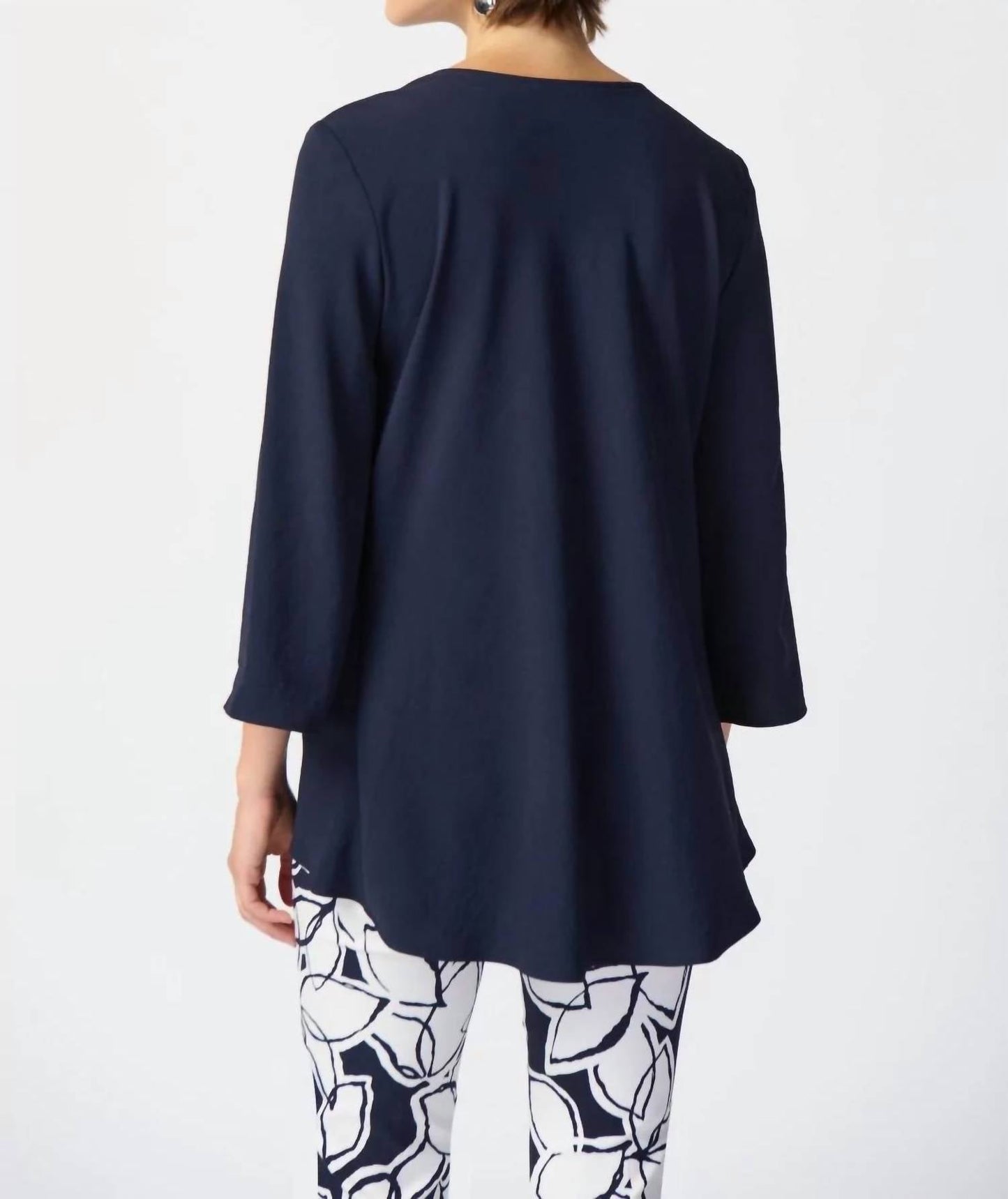 Joseph Ribkoff - Woven Cowl Neck Flared Top