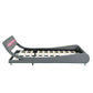 Queen Size Upholstered Platform Bed Frame with LED Lighting