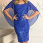 Frank Lyman - Sequin Dress w/ Attached Cape
