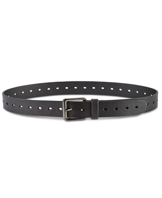 Perry Ellis Men's Perforated Leather Belt Black Size 36