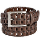 Perry Ellis Men's Leather Buckle Braided Belt Brown Size Large