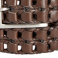 Perry Ellis Men's Leather Buckle Braided Belt Brown Size Large