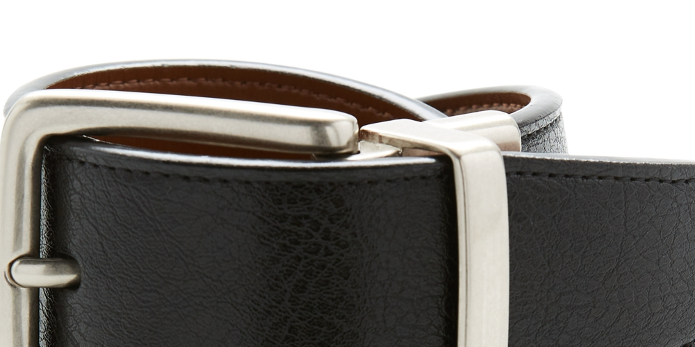 Perry Ellis Men's Casual Reversible Belt Black Size Small