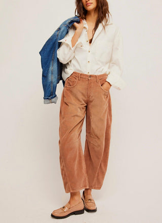 Free People - Good Luck Mid-Rise Barrel Pant
