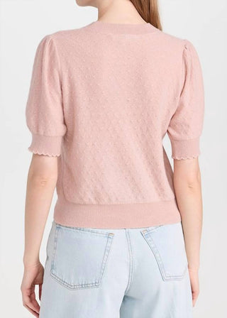 Frame - Pointelle Puff Sleeve Sweater