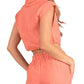 Elan - Sleeveless Cropped Button Up Tie Top