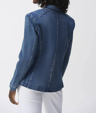 Joseph Ribkoff - Stretch Denim Double-breasted Blazer