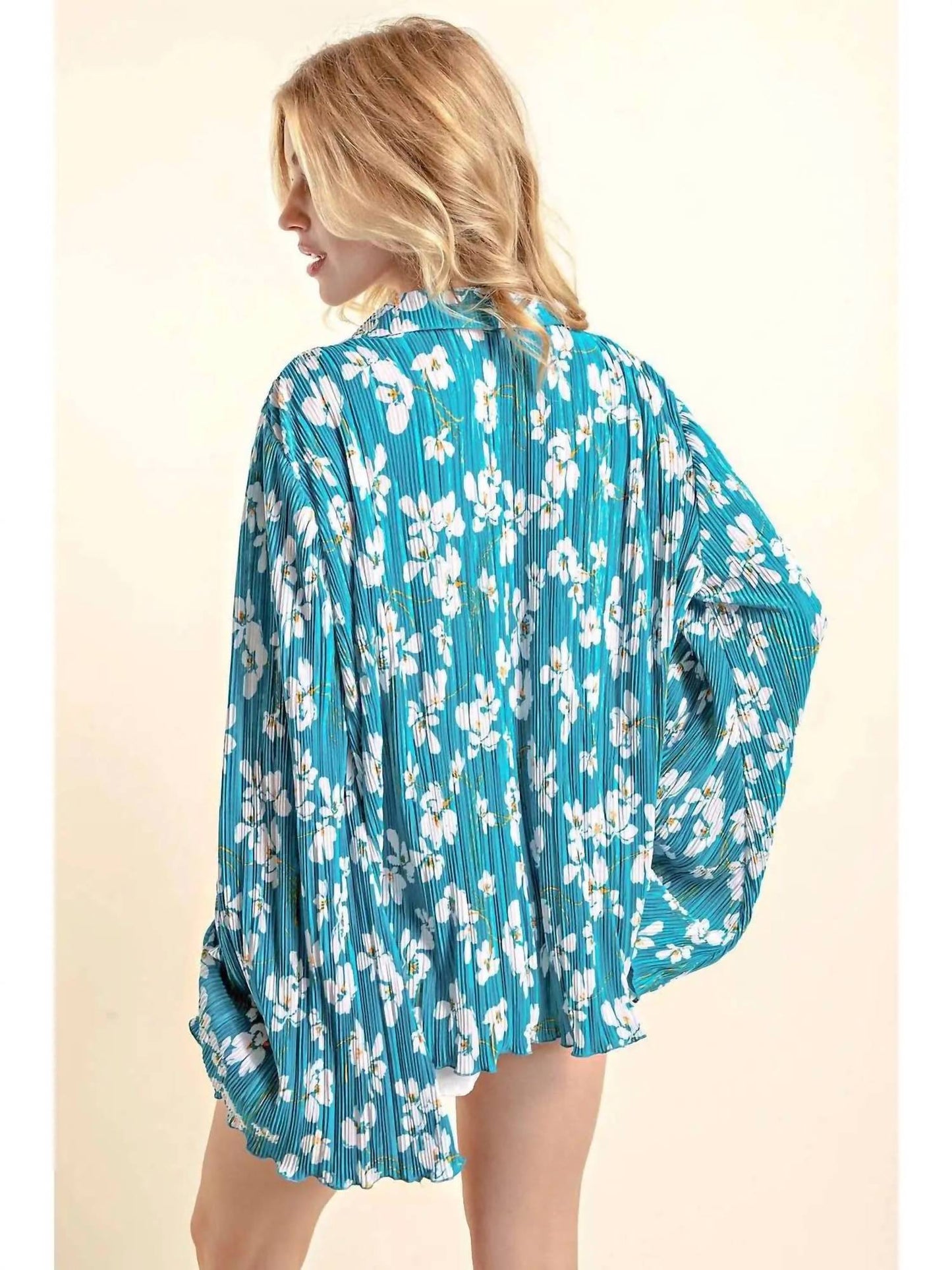 143 Story - Floral Pleated Shirt