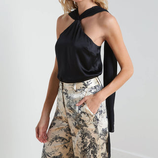 L'Agence - Riviera Silk Halter Top