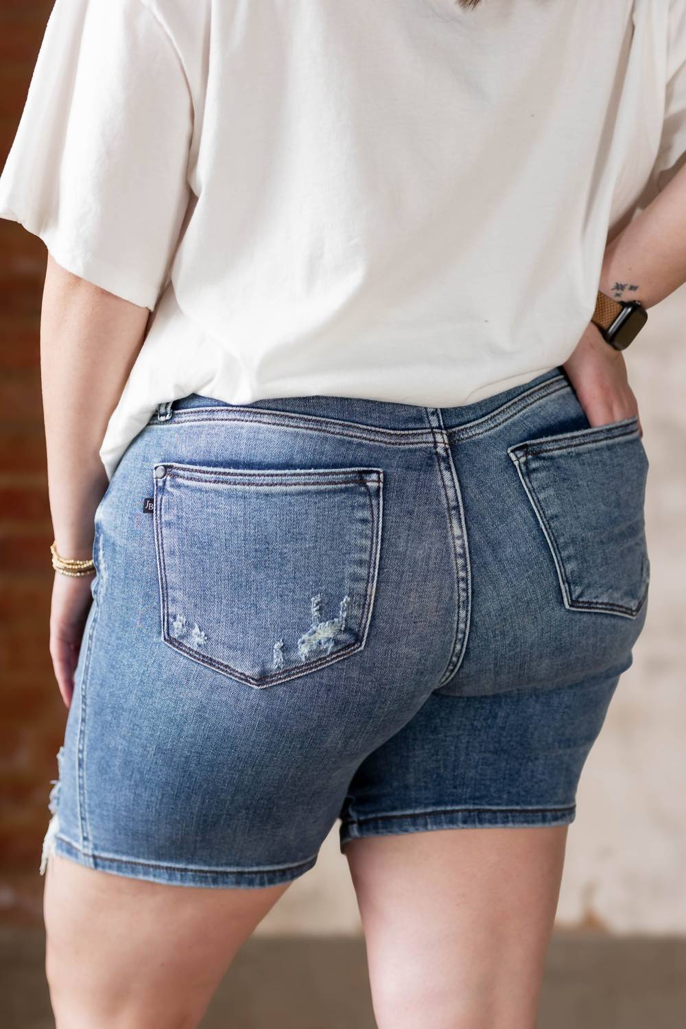Judy Blue - Making Waves Button Fly Shorts