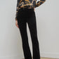 L'Agence - Stevie Velvet Jean with Gold Chain Detail