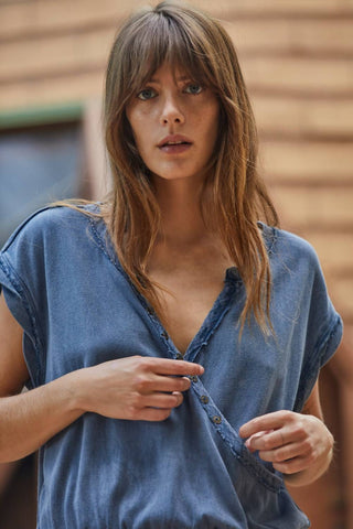 Free People - Wrap It Up V-neck Short Sleeve Top