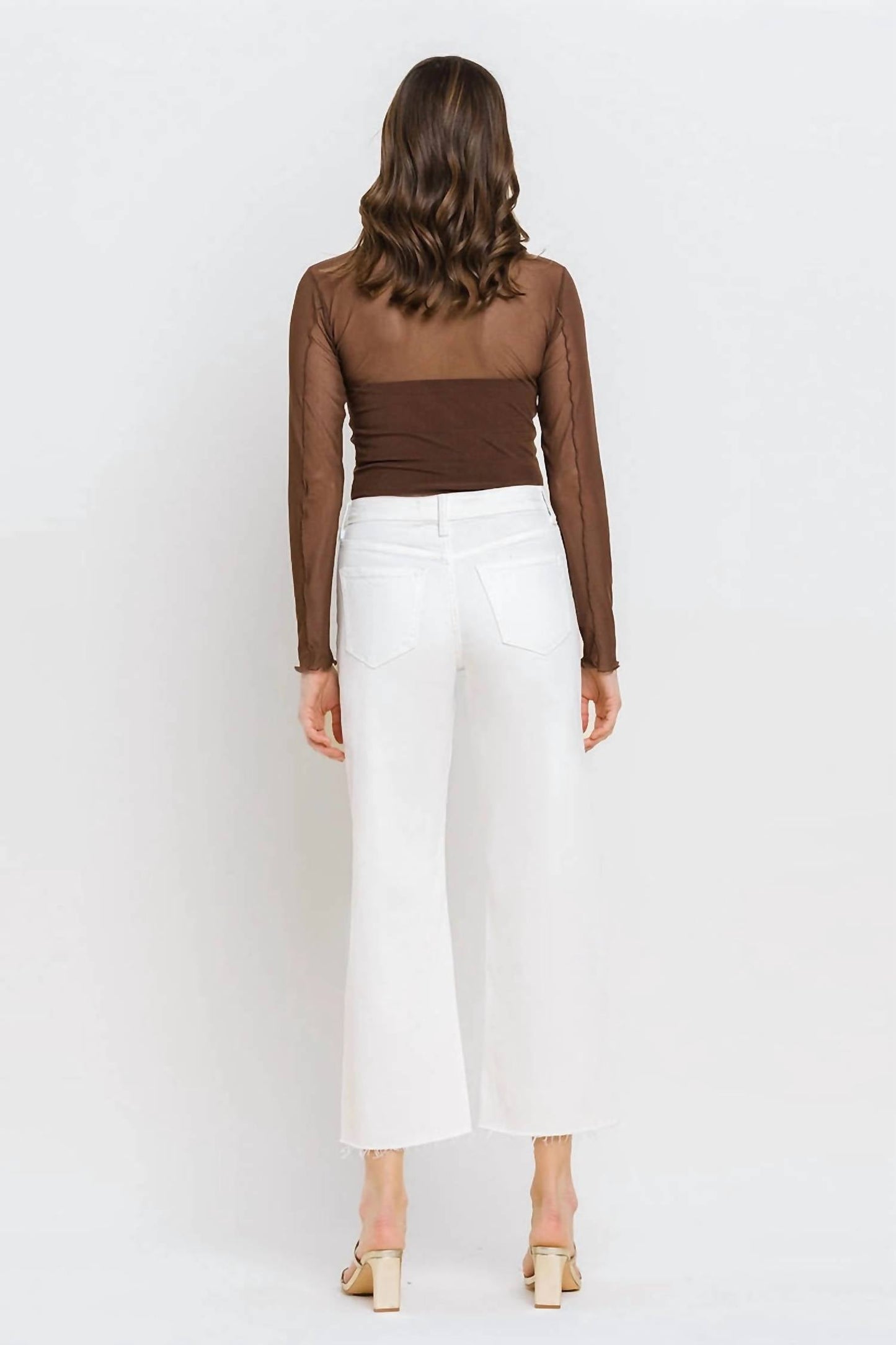 Vervet By Flying Monkey - High Rise Crop Wide Leg Jeans