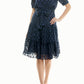 Nicole Miller - Dotted Collared Belted Shirt Dress