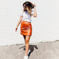Topshop - Mini Faux Leather Skirt