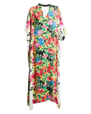 Johnny Was - DANA SWIM COVER-UP SIDE SLIT PULLOVER KAFTAN MAXI DRESS