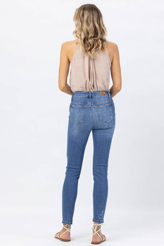 Judy Blue - High Waist Skinny Lemon Patch Denim Jeans
