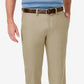 Haggar Men's Cool 18 Pro Stretch Straight Fit Flat Front Dress Pants Beige Size 34X29
