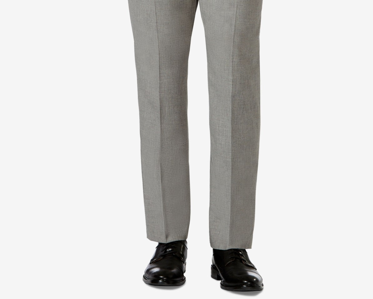 Haggar Men's Slim Fit 4 Way Stretch Flat Front Dress Pants Gray Size 32X32
