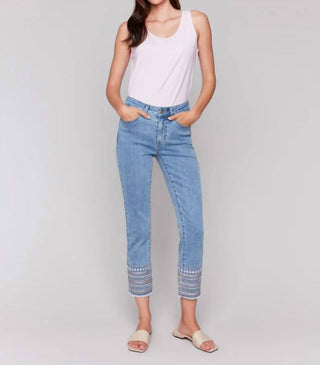 Charlie B - Embroidered Hem Jeans