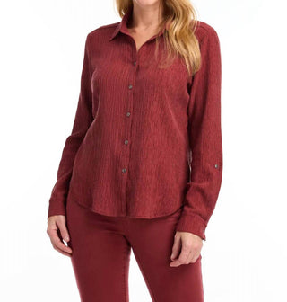 Fdj - LONG SLEEVE ROLL SLEEVE CRINKLE SHIRT