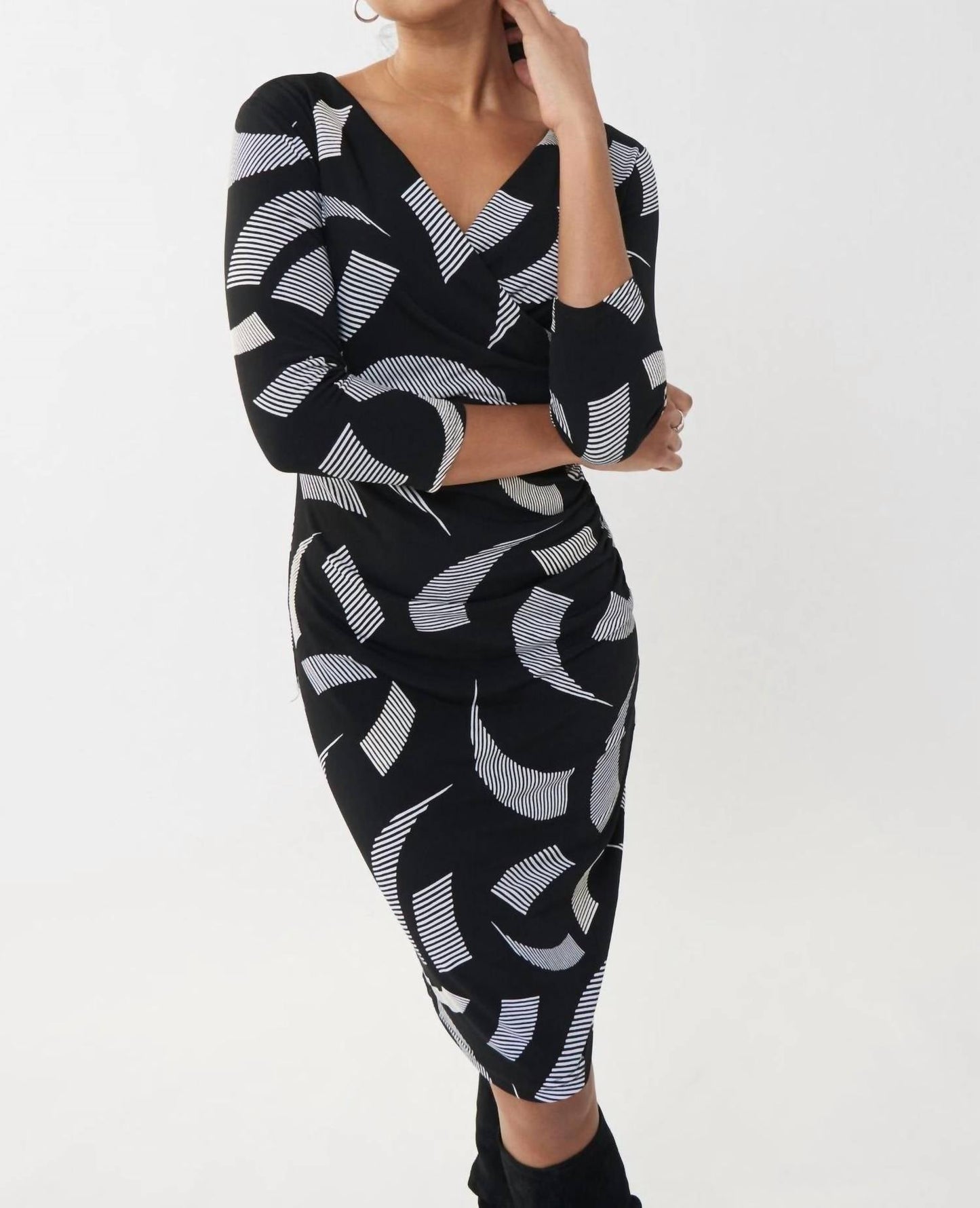 Joseph Ribkoff - Abstract V-Neckline Dress