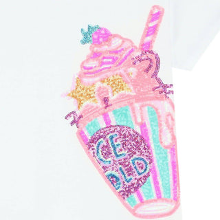 Billieblush - Sequin Ice Cream Embellished Graphic Short Sleeve Tee