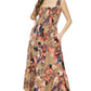 Entro - Floral Print Smocked Midi Dress