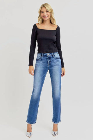 Risen - Mid Rise Ankle Tapered Jean