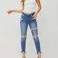 Risen - Richwood High Rise Distressed Wash Skinny Jeans