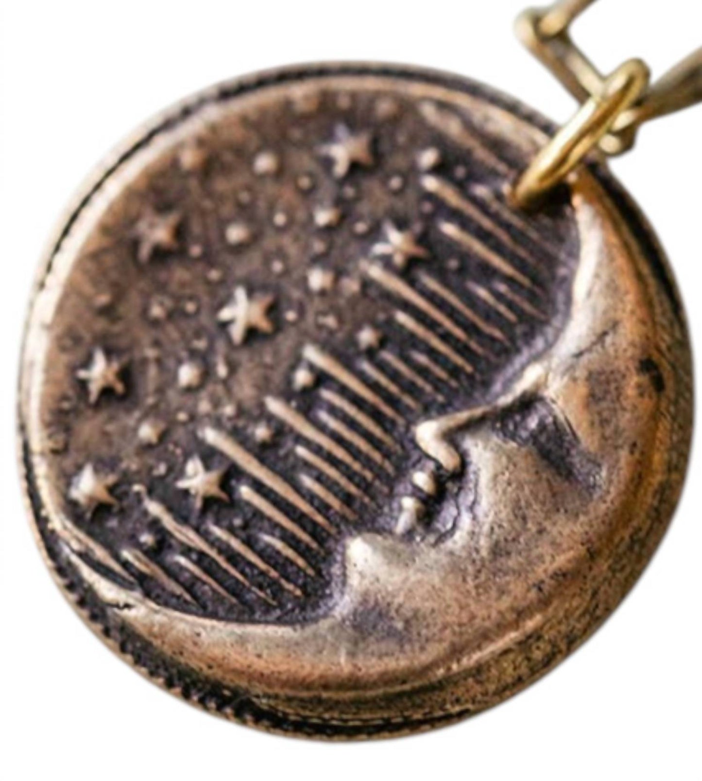 Bella Vita Jewelry - Women's Heirloom Moon And Stars Button Necklace