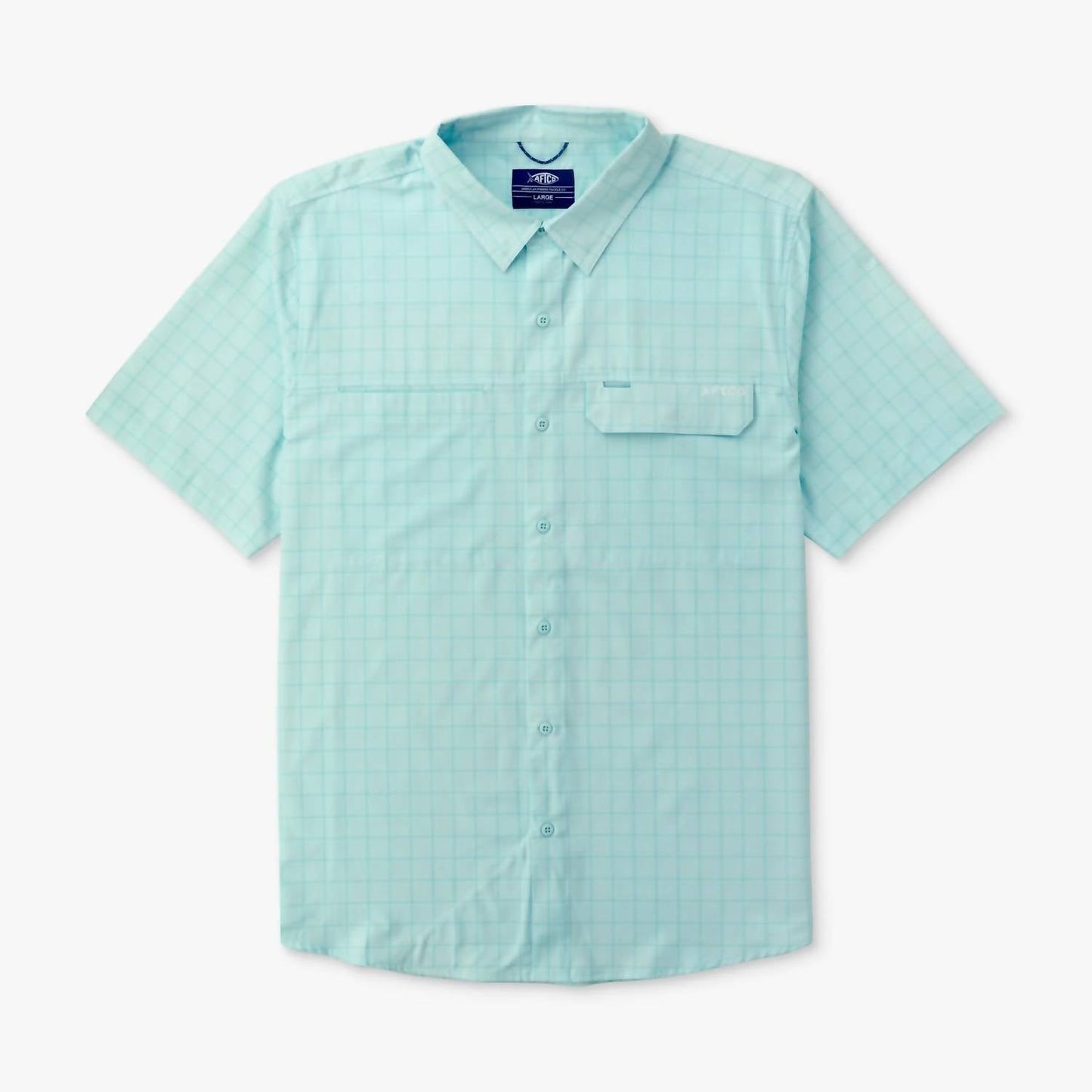 Aftco - Air-o Mesh Printed Short Sleeve Button Down Shirt