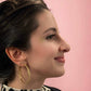 Jagged Halo Jewelry - Women's Eternity Skull Hoop Earrings