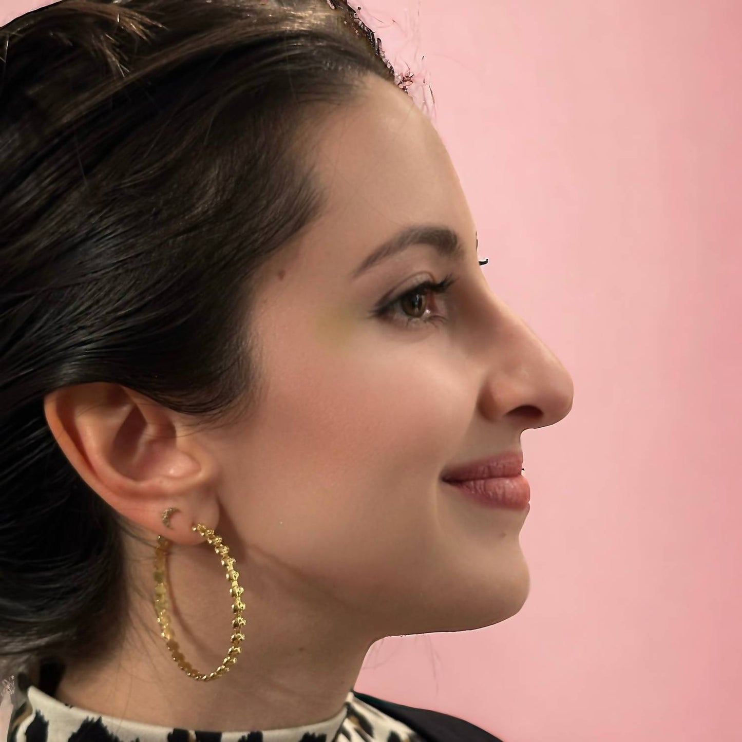 Jagged Halo Jewelry - Women's Eternity Skull Hoop Earrings