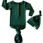 Fawn & Foster - Baby Organic Knotted Gown + Top Knot Hat