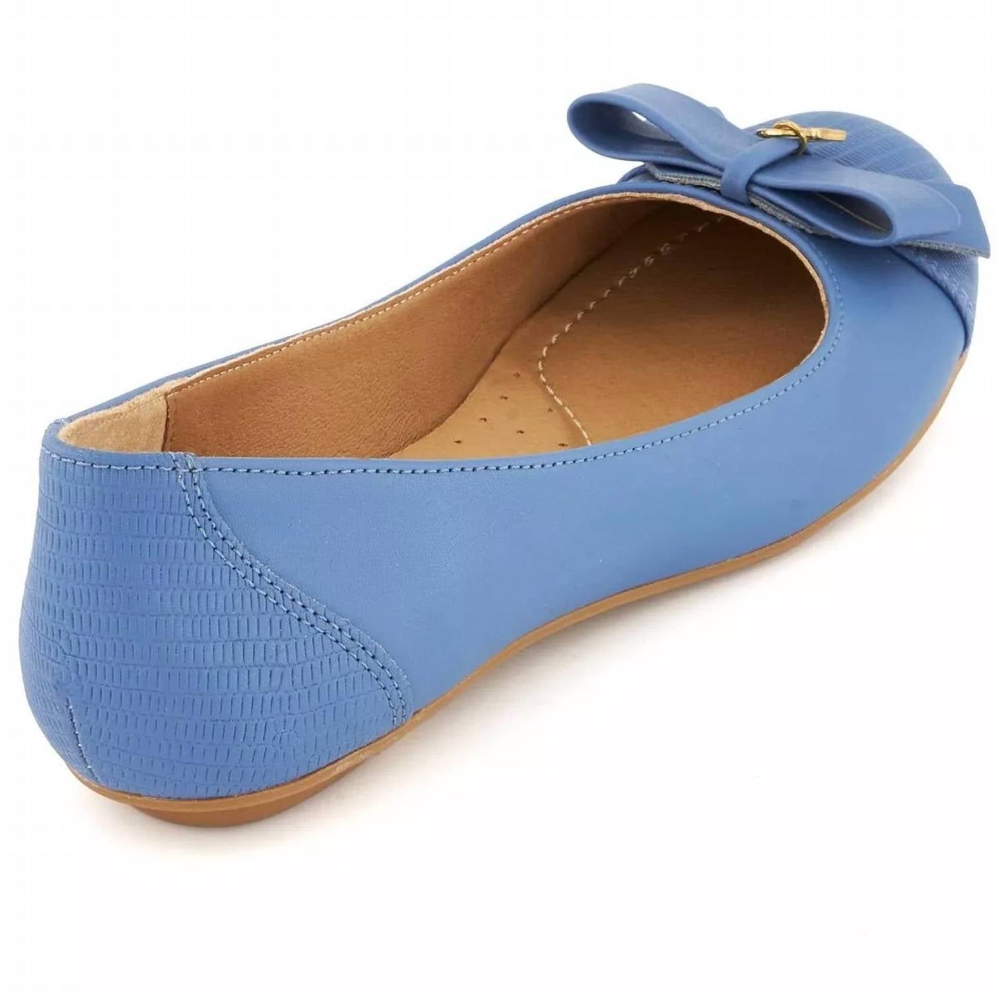 Andrea - Women's Ballerinas With Bow and Golden Lock Charm Flats