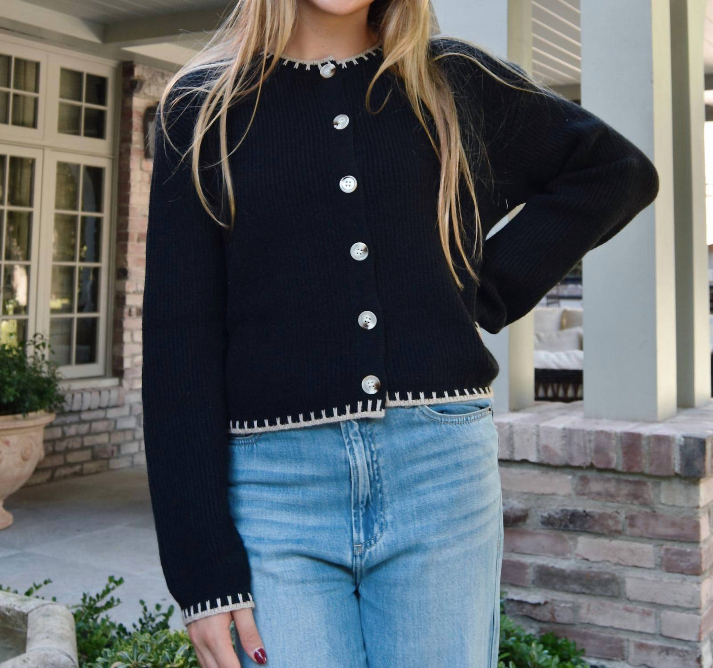 8Apart - Reed Stitch Collar Cardigan