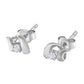 .925 Sterling Silver Round Cut Diamond Fashion Stud Earrings (0.10 cttw, I-J Color, I2-I3 Clarity)