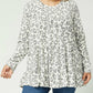 Entro - Animal Print Tiered Top