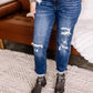 Judy Blue - Some Like It Hot Thermal Patch Boyfriend Jeans