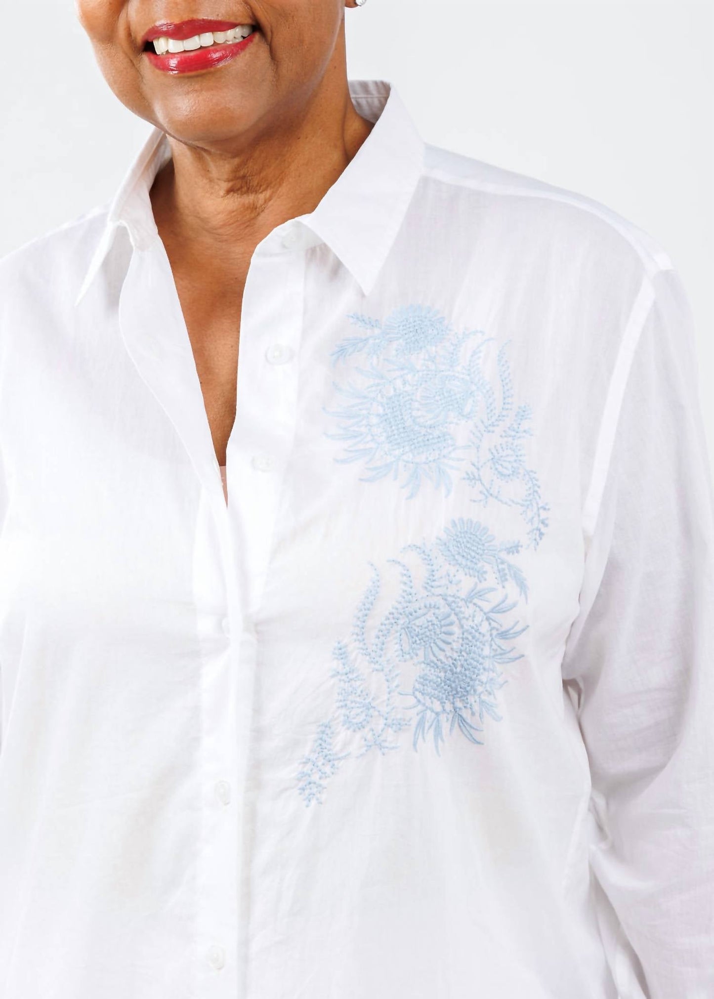 Elliott Lauren - Juana Embroidered Button Down Shirt