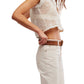 Free People - Lily Crochet Button Front Top