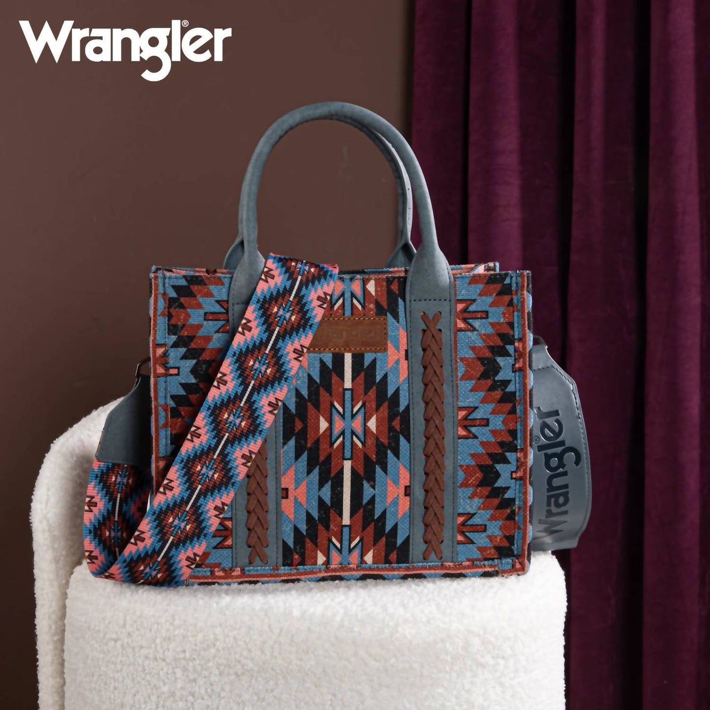 Montana West - Women's Wrangler Southwestern Pattern Dual Sided Print