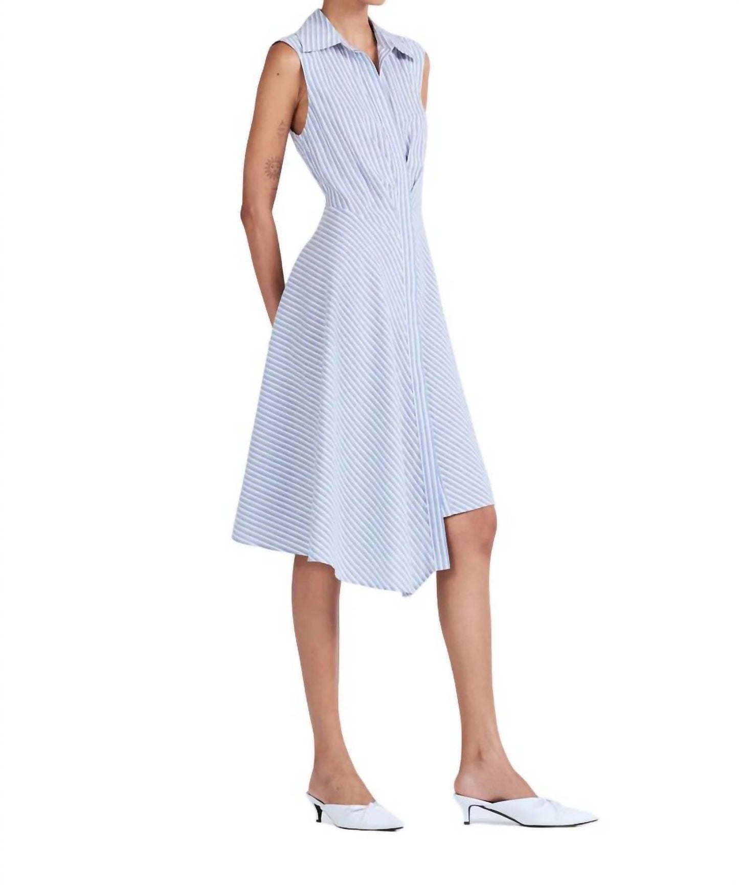 Derek Lam 10 Crosby - Smith Sleeveless Shirt Dress