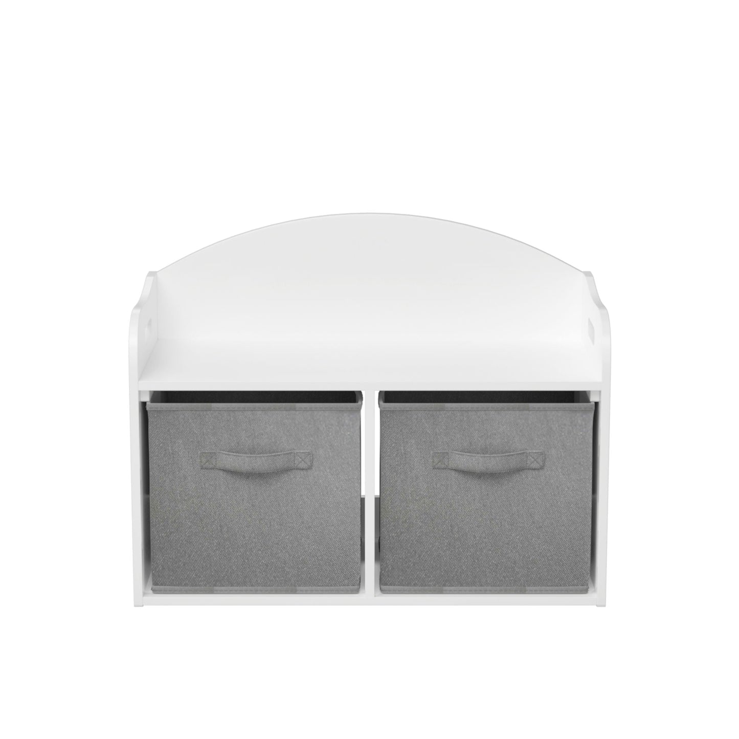Toy Box Bench With Collapsible Drawers, Storage Cabinet Organizer - White