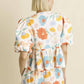 Aureum - Floral Top With Ties