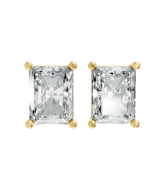 Aamiaa - Women's Radiant Shape 4 Prong Push Back Studs