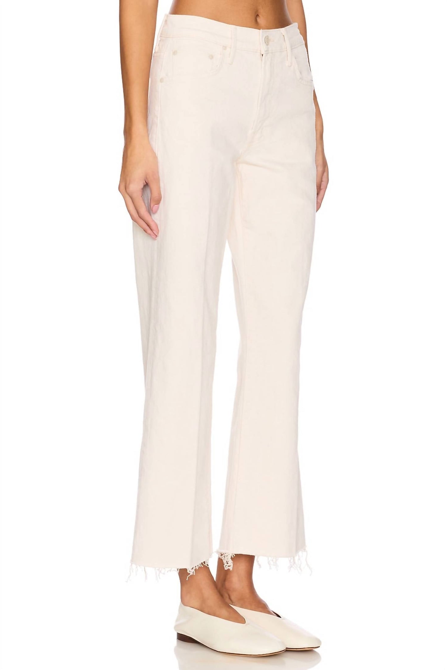 Mother - Maven Ankle Fray Mid-rise Straight Leg Jeans