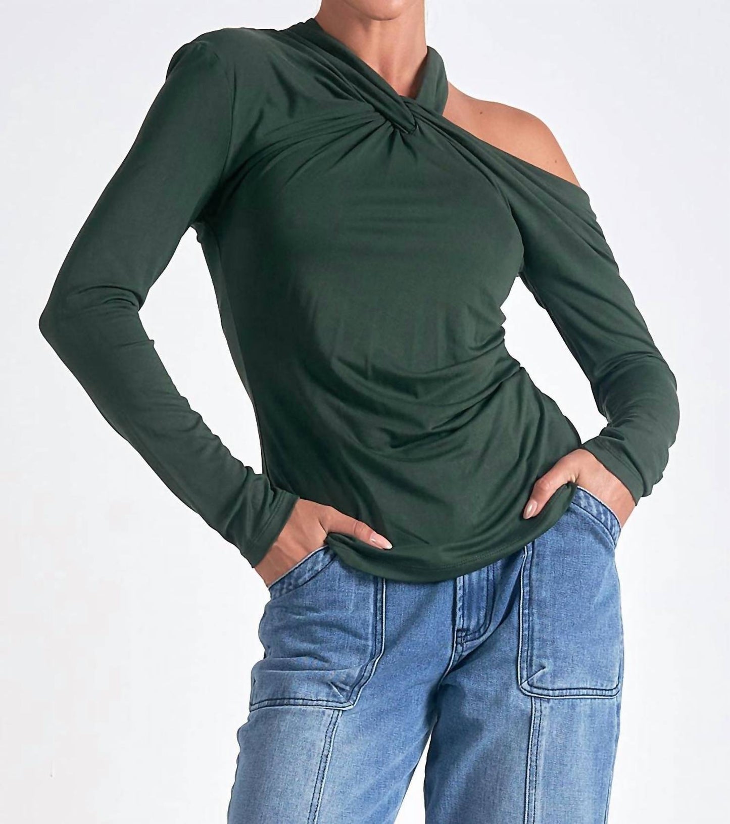 Elan - Long Sleeve Off Shoulder Top
