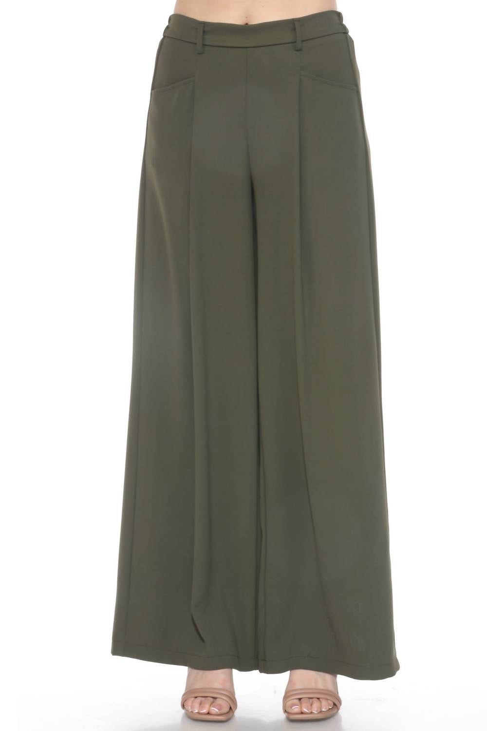 Joseph Ribkoff - Pleated Front Wide Leg Trouser